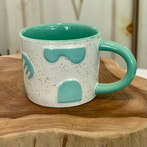 MAVEN Art Deco small mug Teal & White
7oz Ceramic Tea Coffee
New condition!